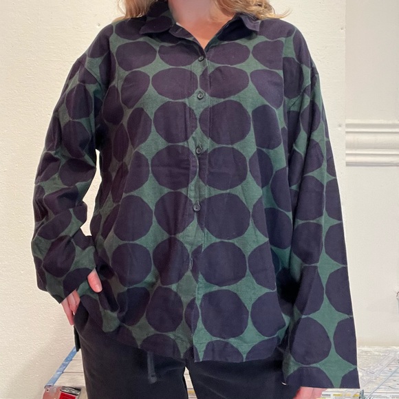 Marimekko X Uniqlo Flannel Button Down - Picture 1 of 4